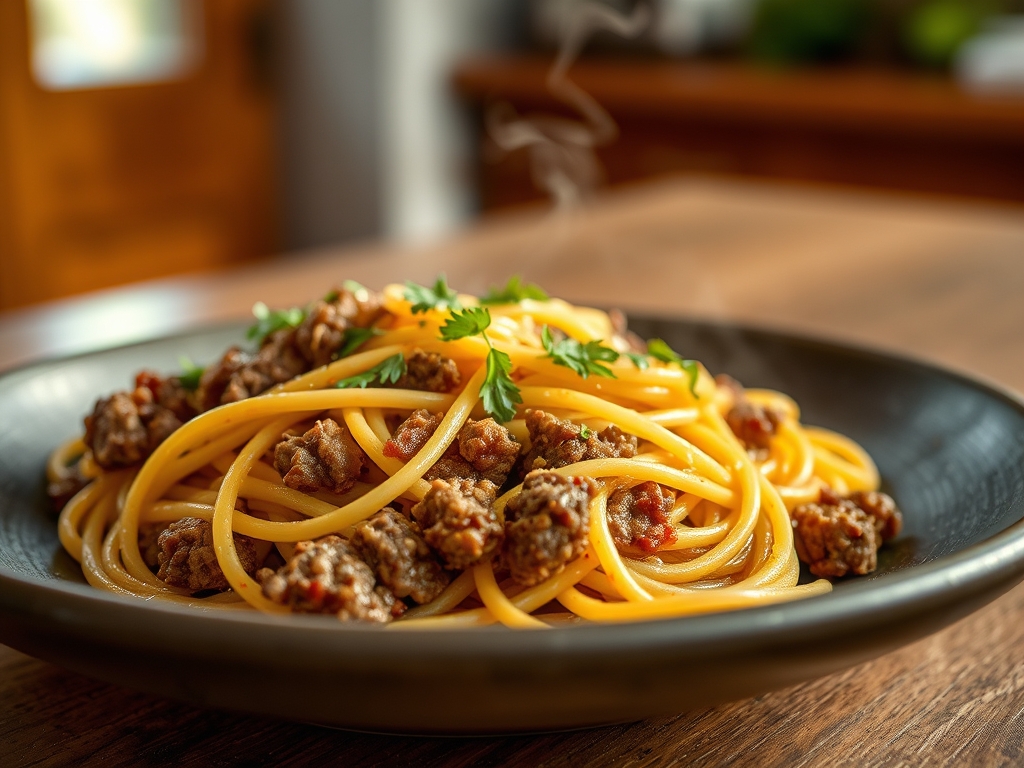 spaghetti noodles and ground beef recipes